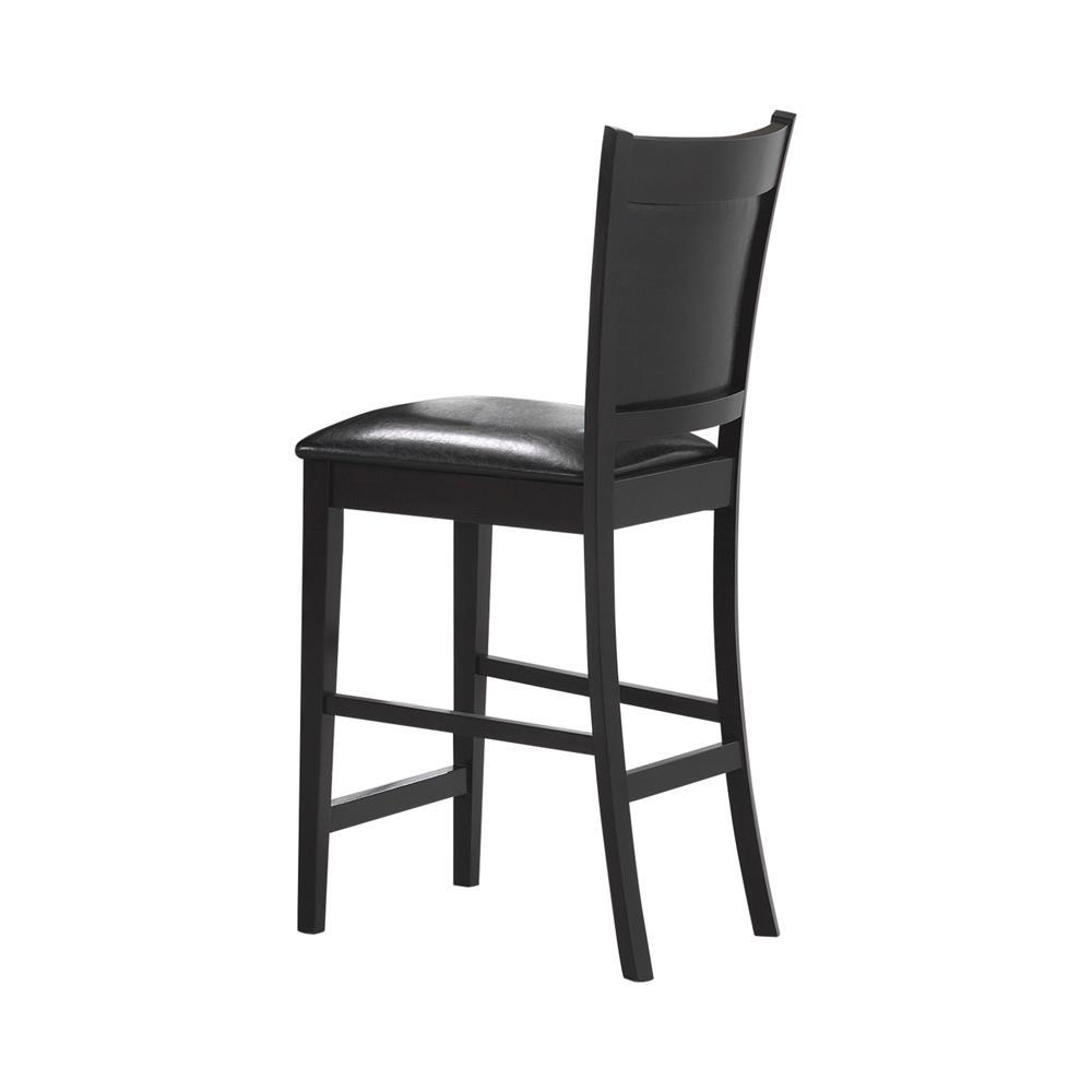 Jaden Upholstered Counter Height Stools Black and Espresso (Set of 2). Picture 1