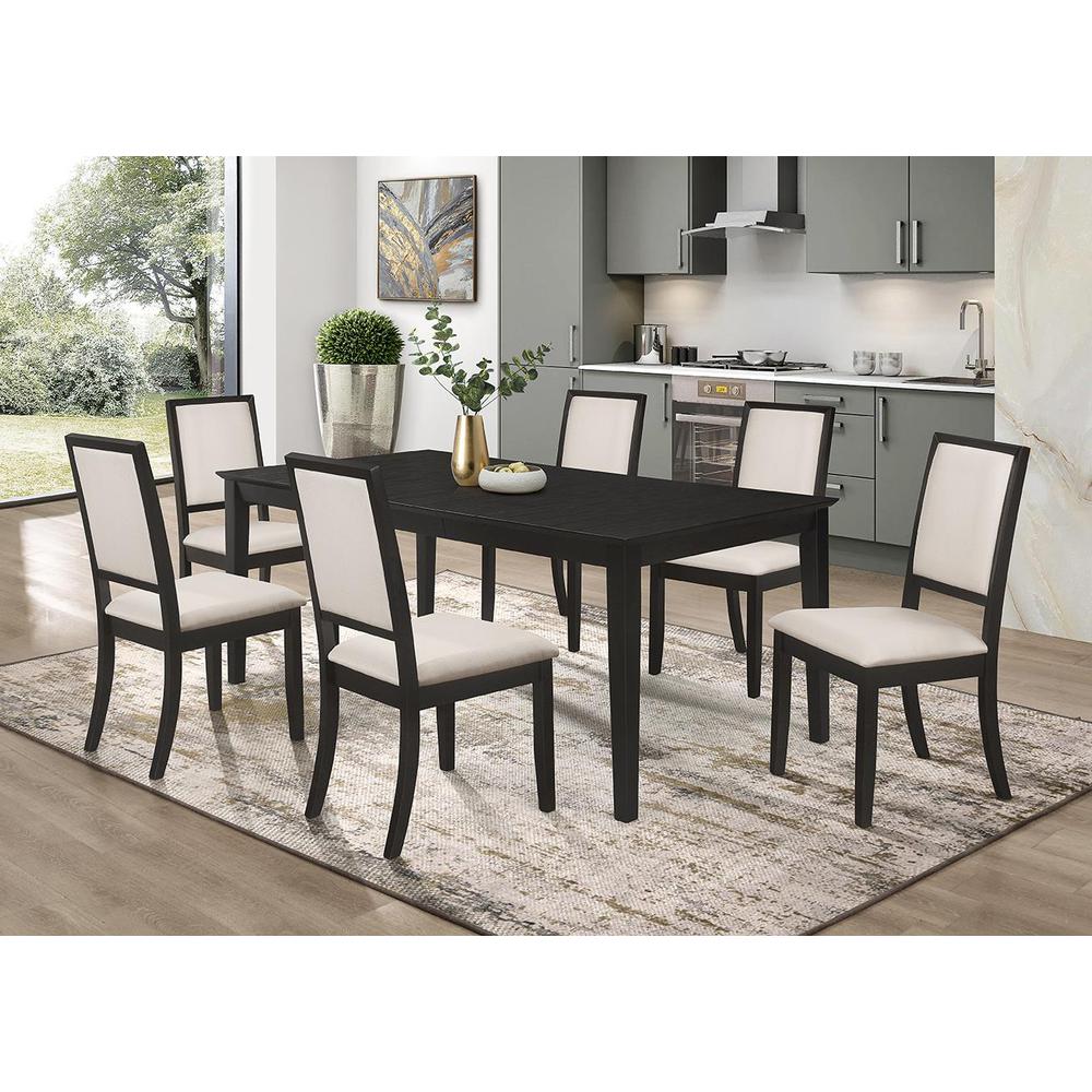 Louise 5-piece Dining Set Black and Cream. Picture 1