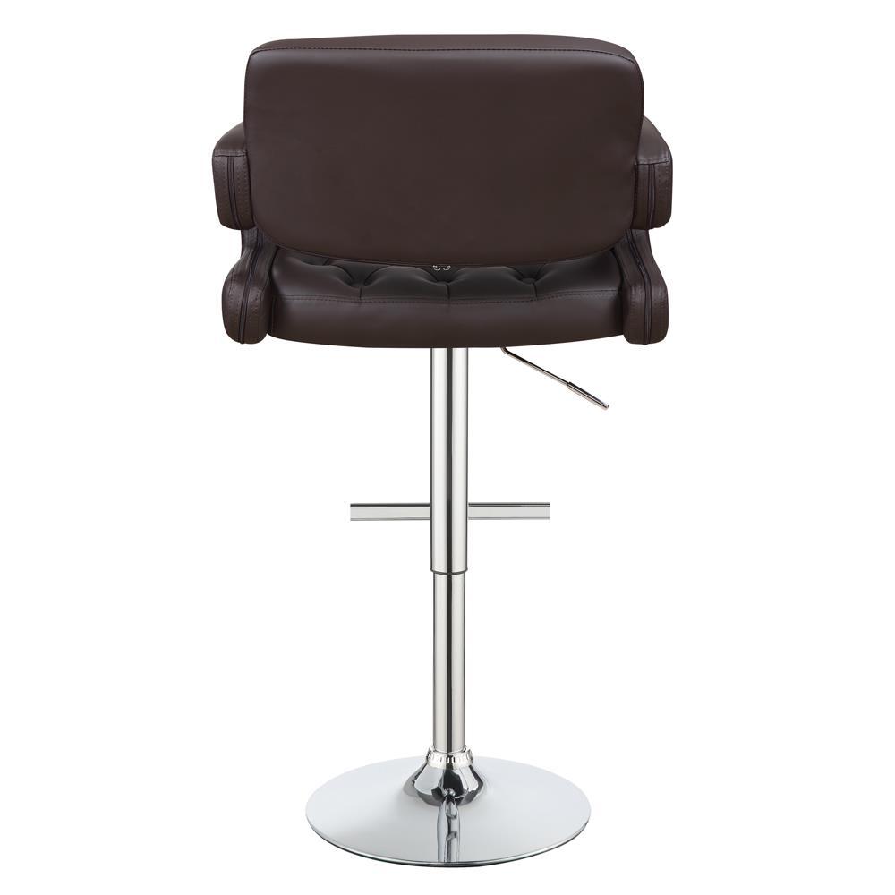Brandi Adjustable Bar Stool Chrome and Brown. Picture 2