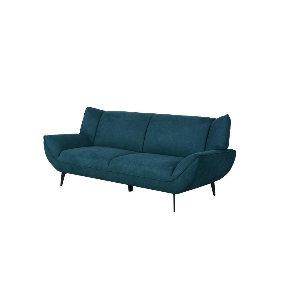Acton Upholstered Flared Arm Sofa Teal Blue. Picture 1