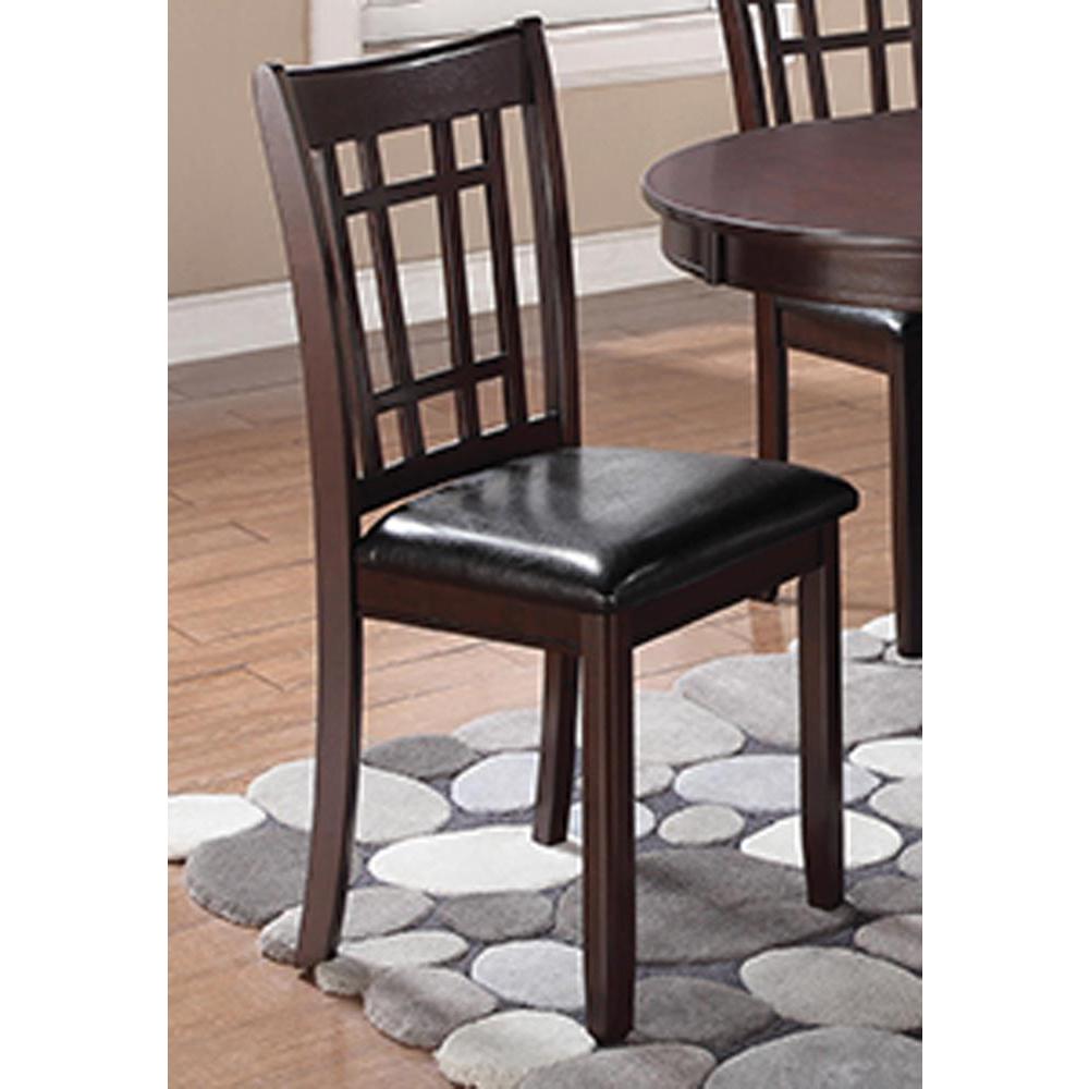 Lavon Padded Dining Side Chairs Espresso and Black (Set of 2). Picture 1