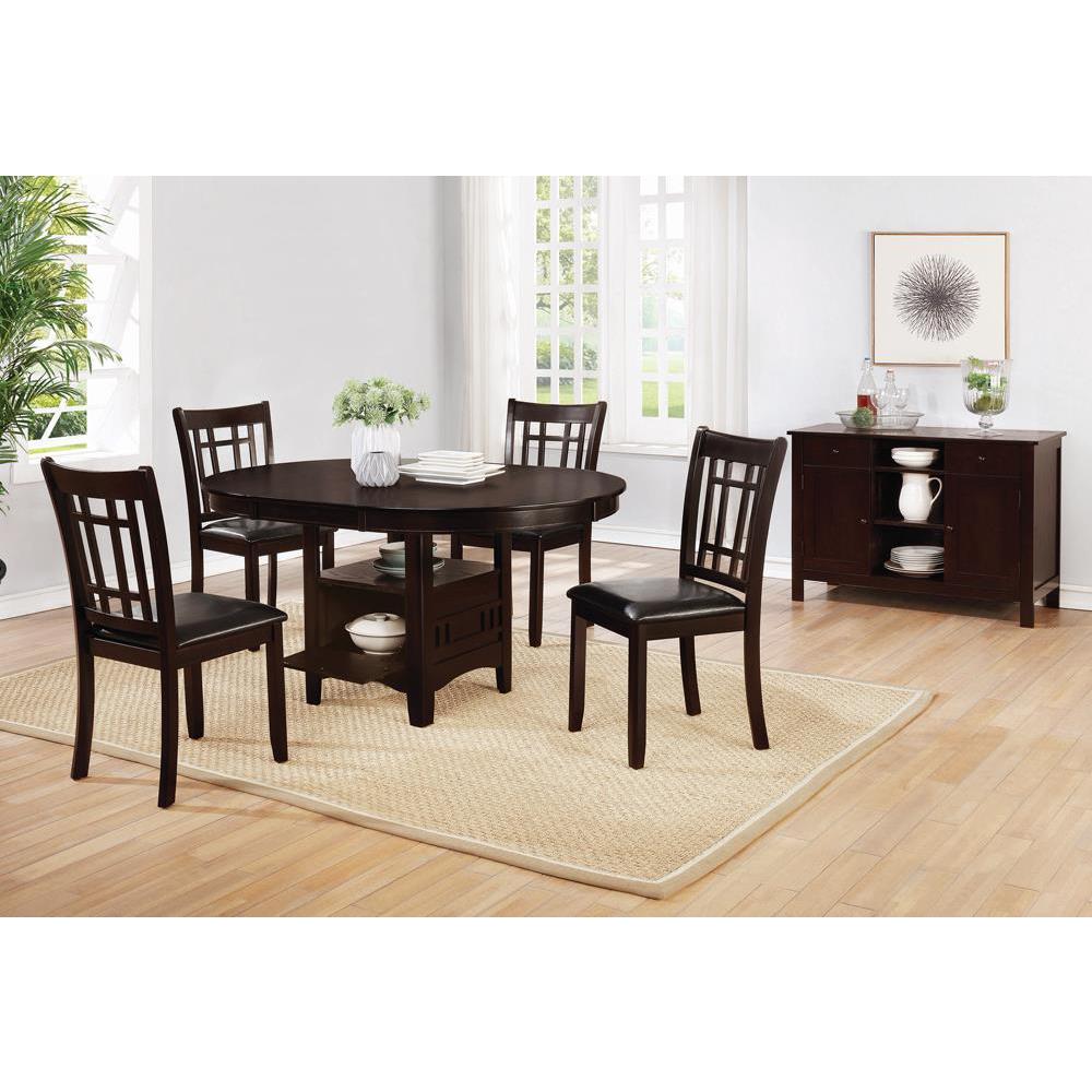 Lavon Padded Dining Side Chairs Espresso and Black (Set of 2). Picture 3
