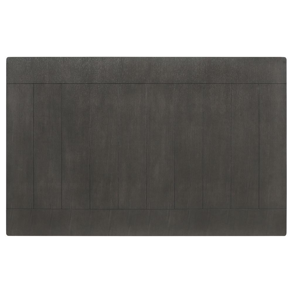 Dalila Rectangular Plank Top Dining Table Dark Grey. Picture 3