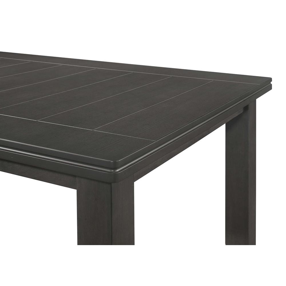 Dalila Rectangular Plank Top Dining Table Dark Grey. Picture 4