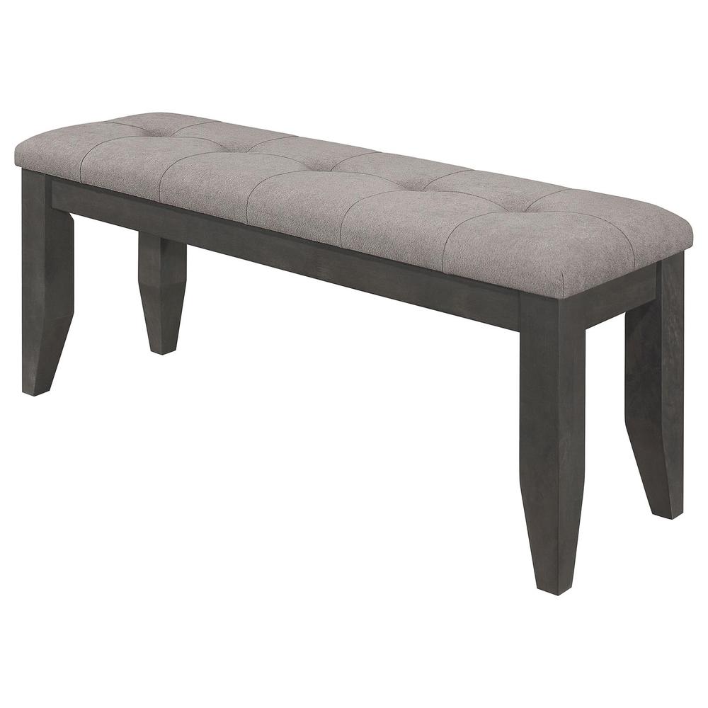 Dalila Padded Cushion Bench Grey and Dark Grey. Picture 3