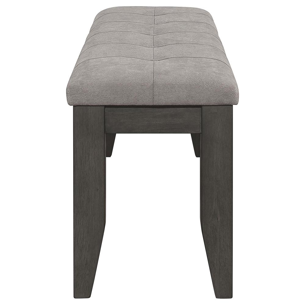 Dalila Padded Cushion Bench Grey and Dark Grey. Picture 4