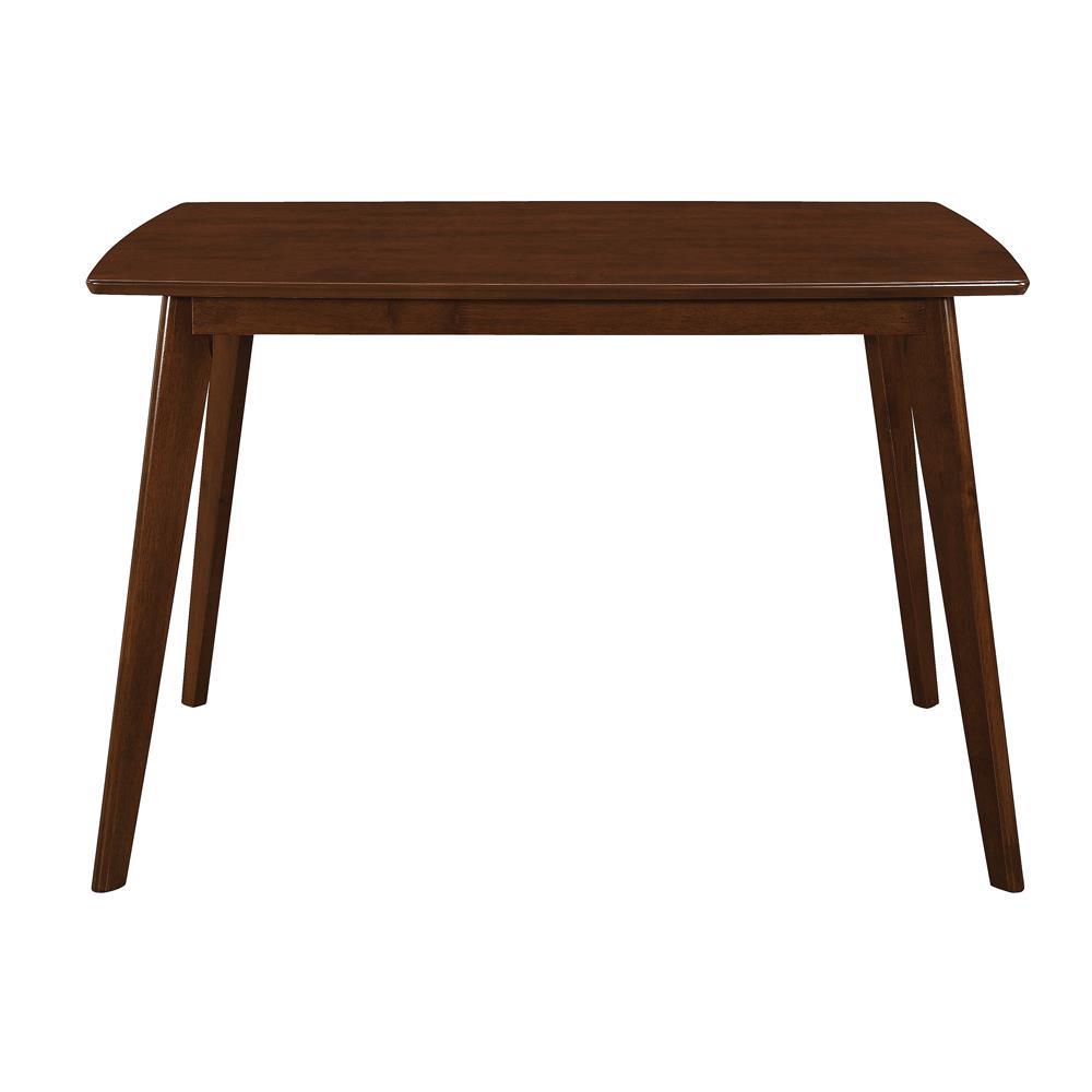 Kersey Dining Table with Angled Legs Chestnut. Picture 2