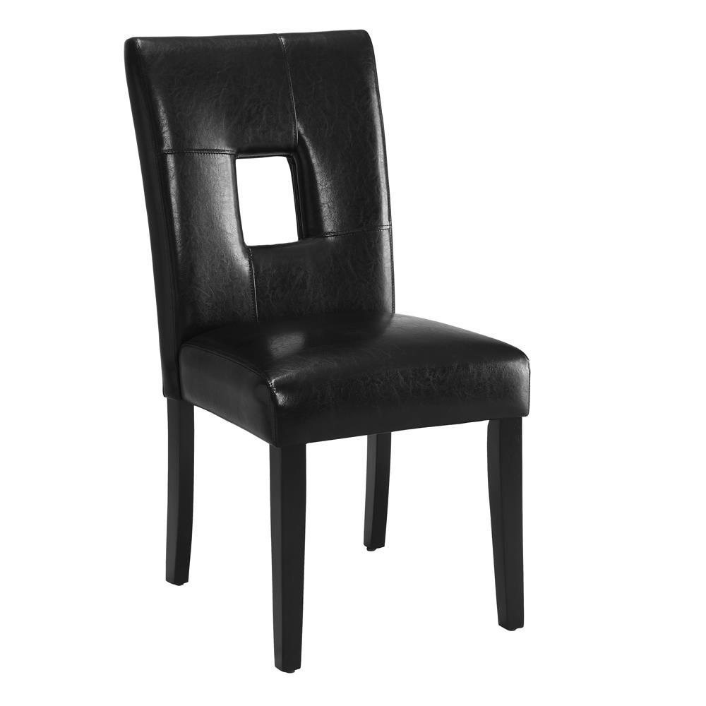 Shannon Open Back Upholstered Dining Chairs Black (Set of 2). Picture 1