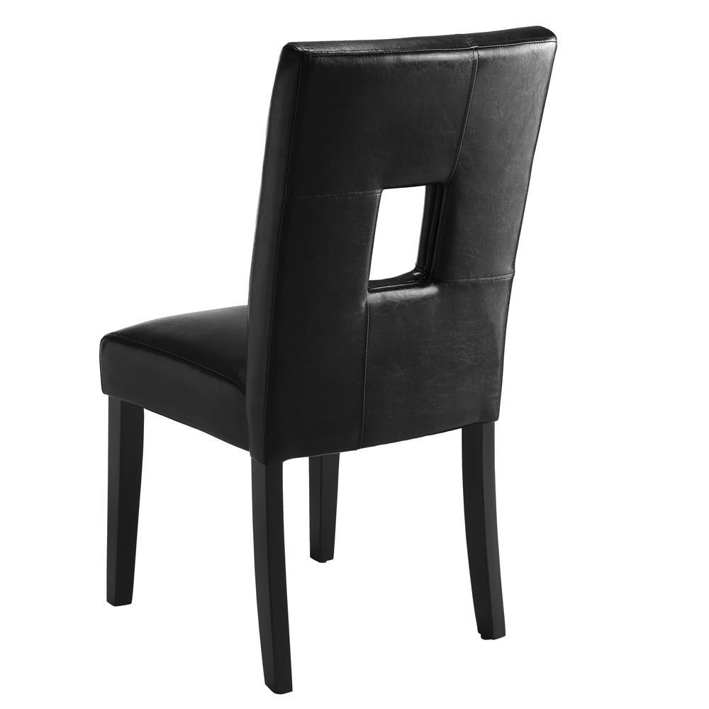 Shannon Open Back Upholstered Dining Chairs Black (Set of 2). Picture 2