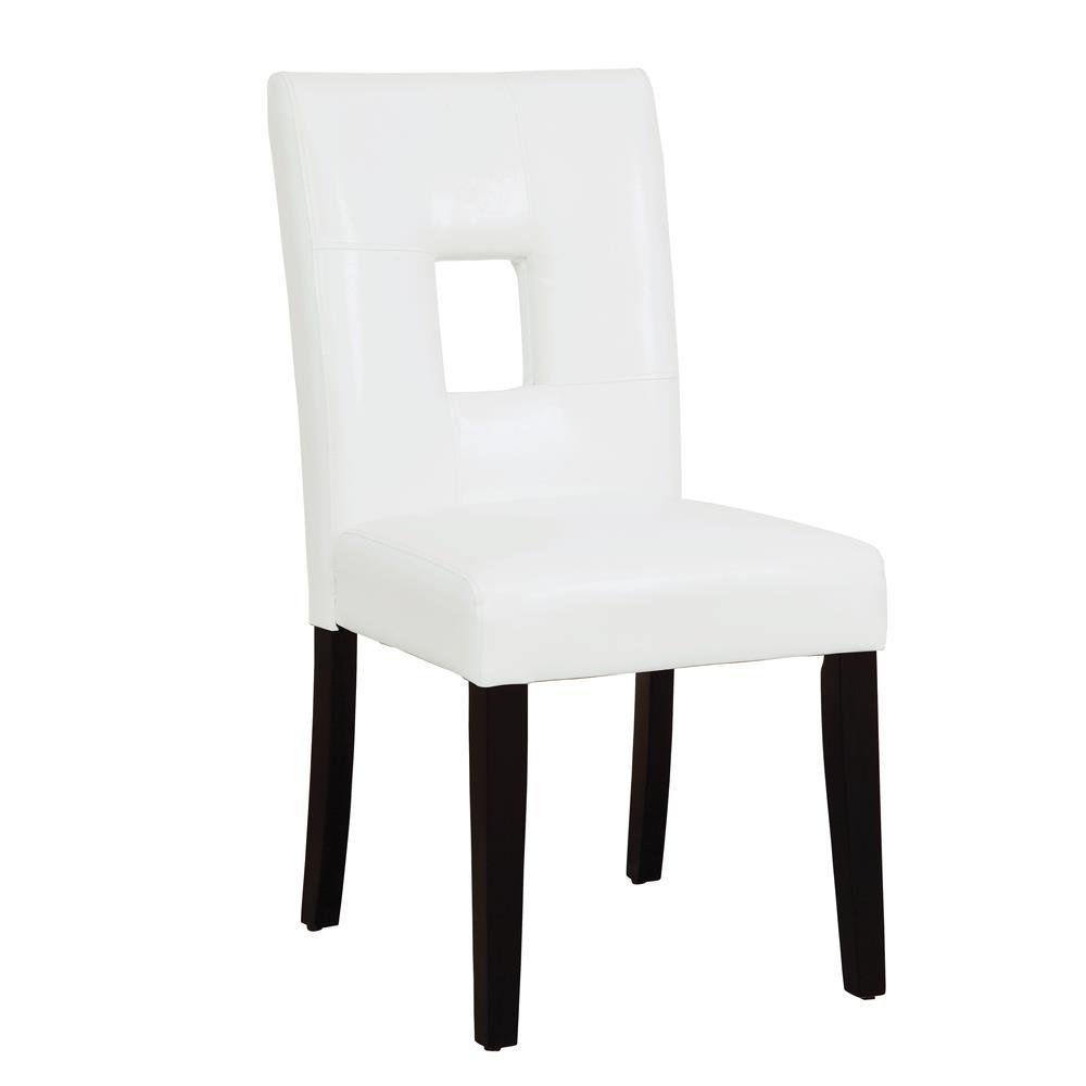 Shannon Open Back Upholstered Dining Chairs White (Set of 2). Picture 1