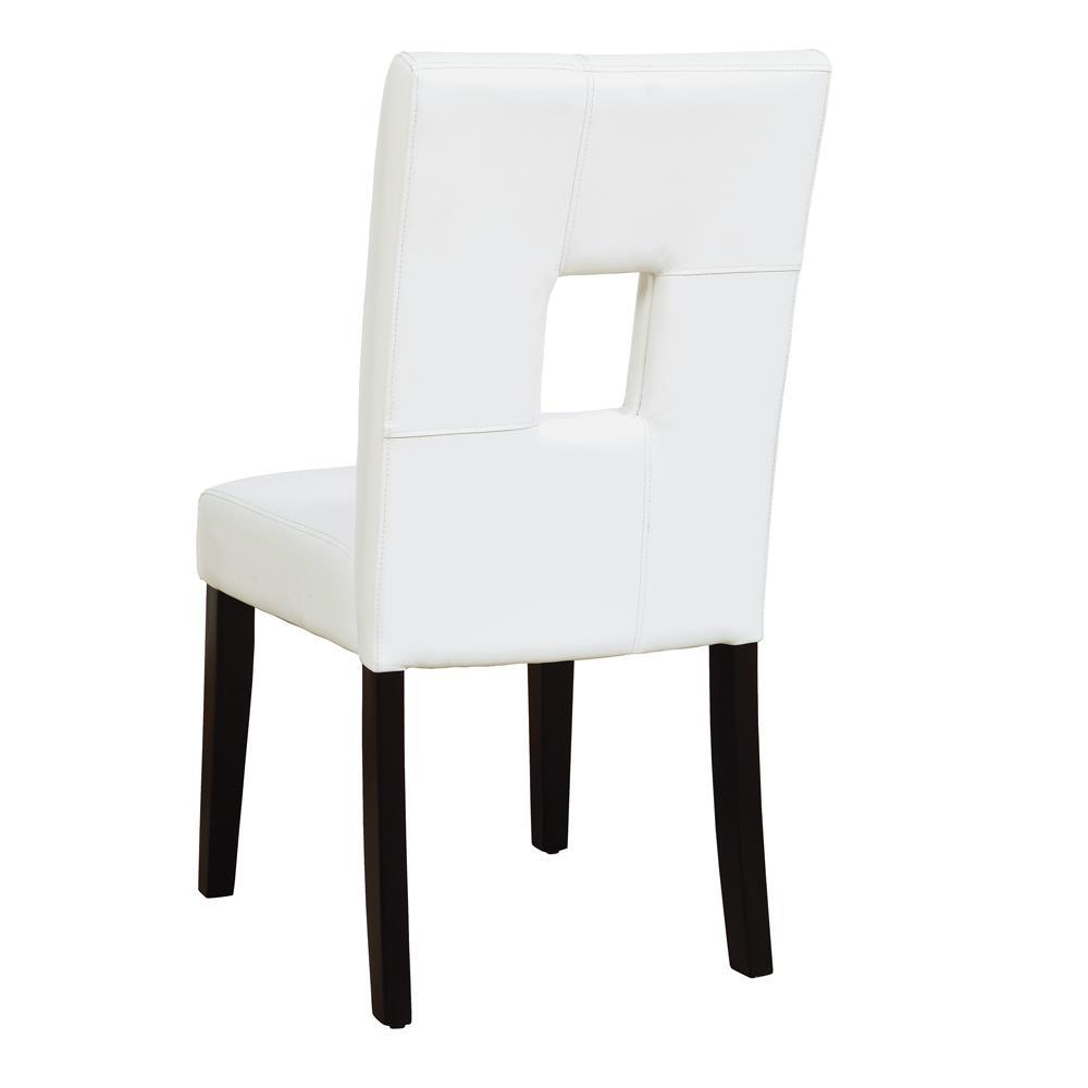 Shannon Open Back Upholstered Dining Chairs White (Set of 2). Picture 2