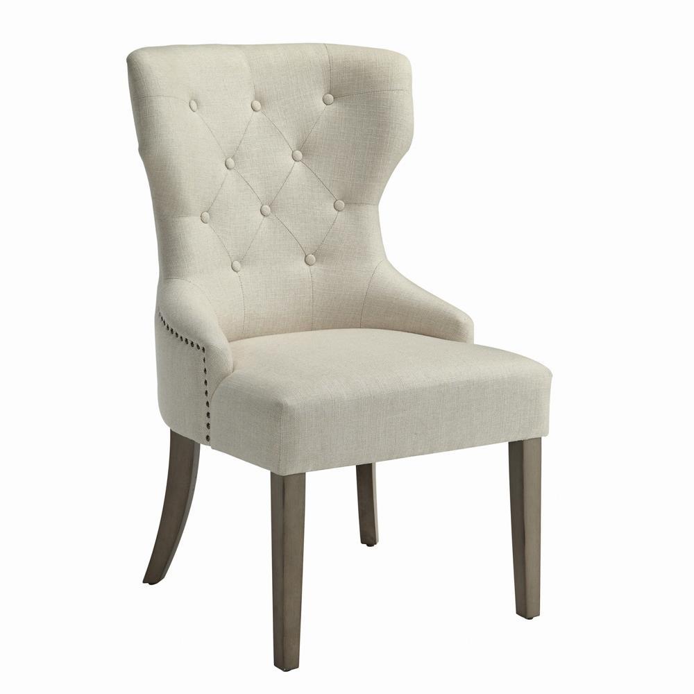 Baney Tufted Upholstered Dining Chair Beige. Picture 6
