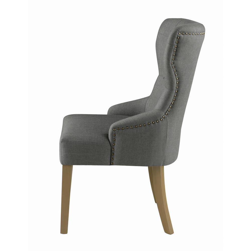 Baney Tufted Upholstered Dining Chair Grey. Picture 2