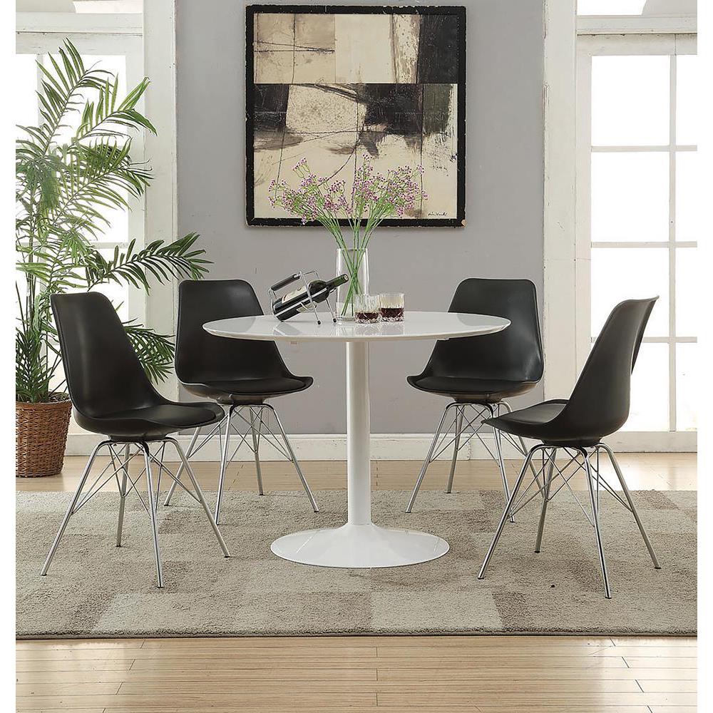 Lowry Round Dining Table White. Picture 2