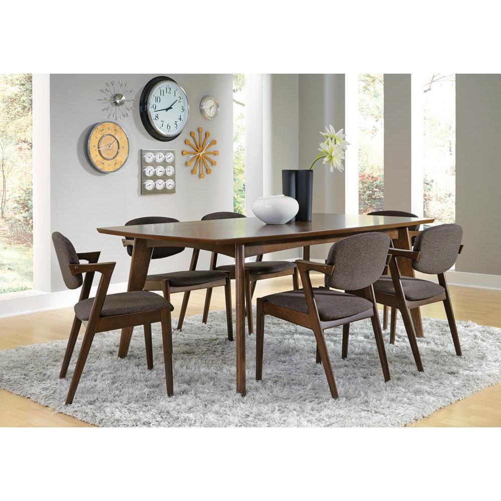 Malone Dining Side Chairs Brown and Dark Walnut (Set of 2). Picture 8