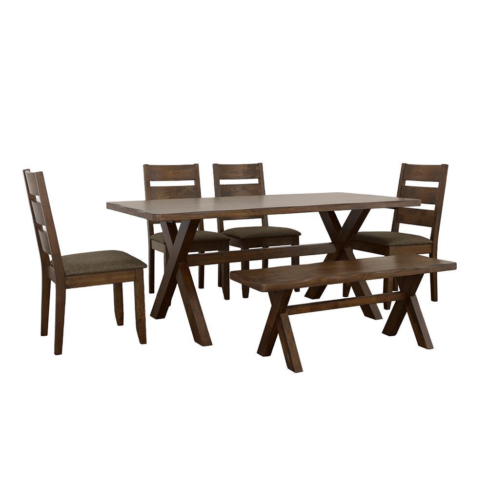 Alston Dining Room Set Knotty Nutmeg and Brown. Picture 1