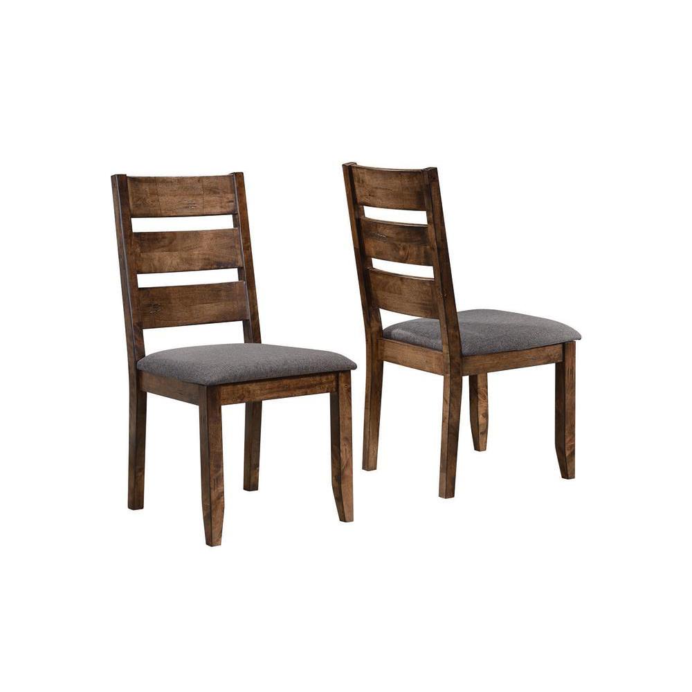 Alston Ladder Back Dining Side Chairs Knotty Nutmeg and Brown (Set of 2). Picture 2