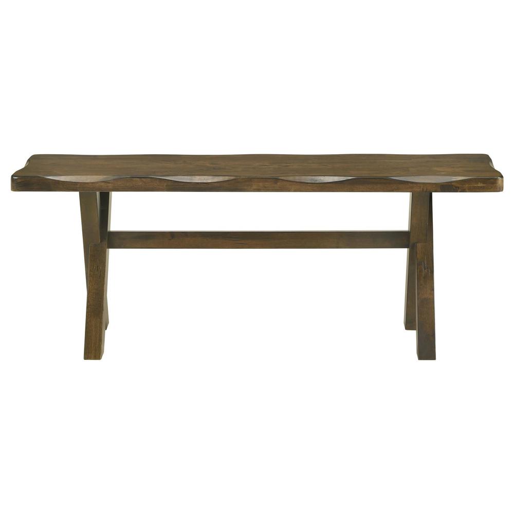 Alston X-shaped Dining Bench Knotty Nutmeg. Picture 2