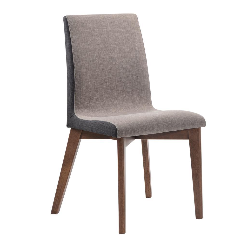 Redbridge Upholstered Side Chairs Grey and Natural Walnut (Set of 2). Picture 2