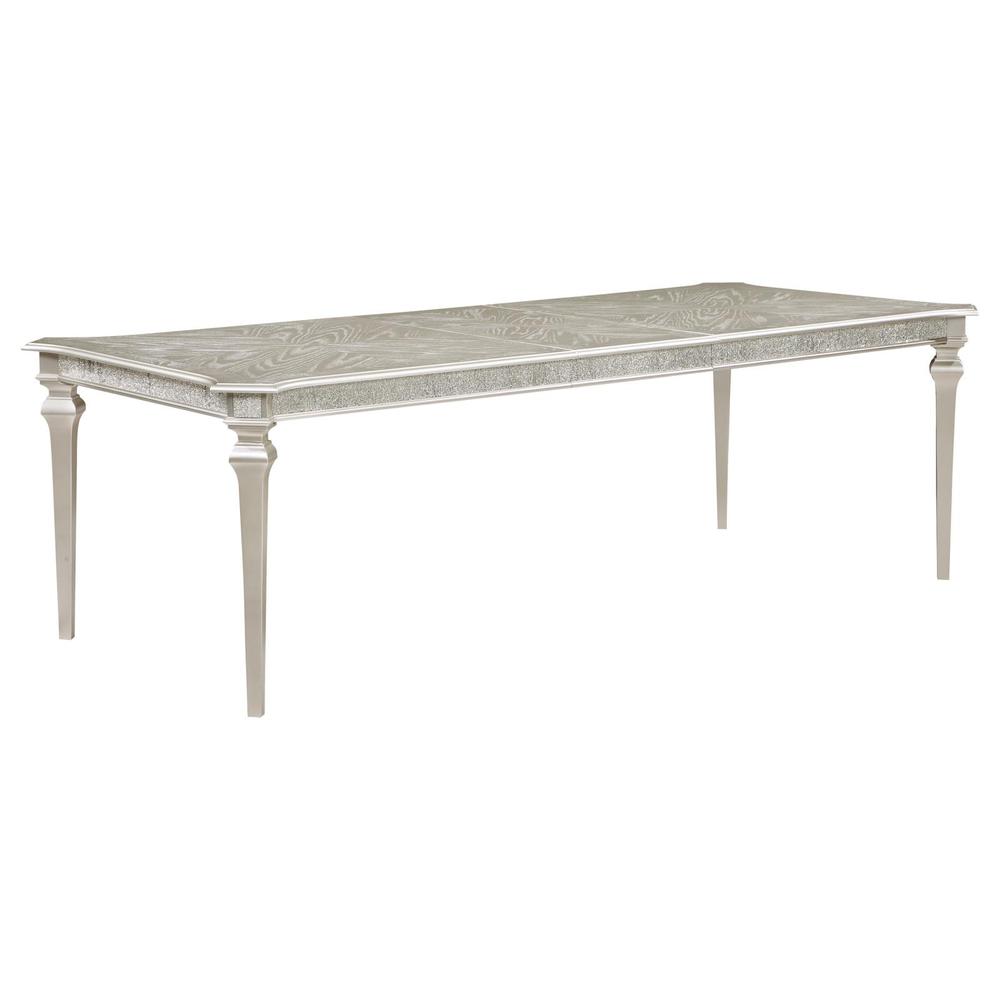 Evangeline Rectangular Dining Table with Extension Leaf Silver Oak. Picture 1