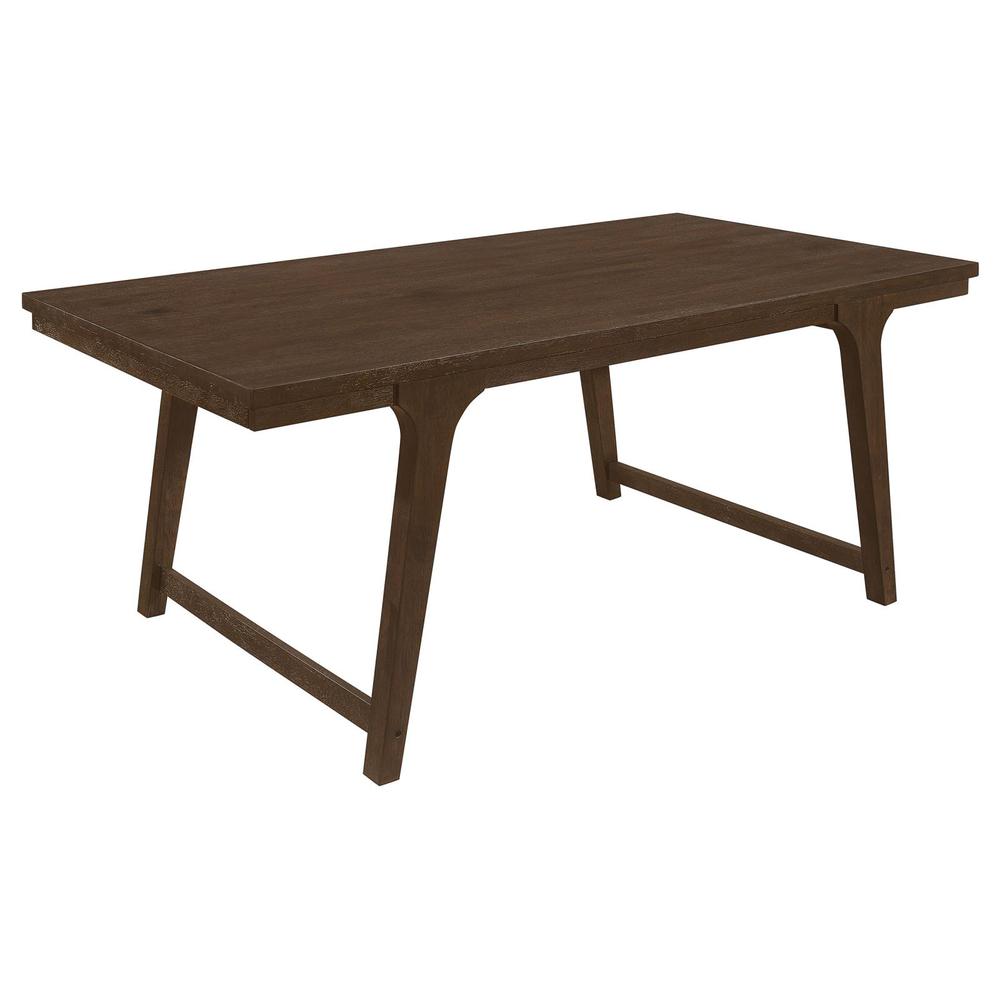 Reynolds Rectangular Dining Table Brown Oak. Picture 10