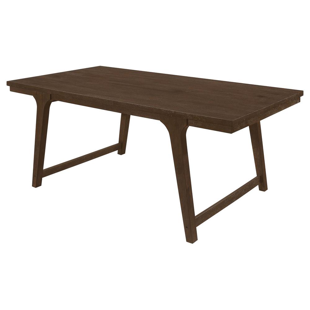 Reynolds Rectangular Dining Table Brown Oak. Picture 3