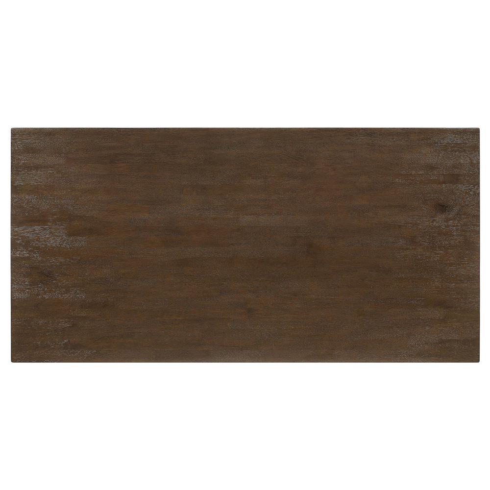 Reynolds Rectangular Dining Table Brown Oak. Picture 5