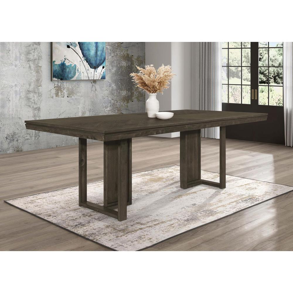 Kelly Rectangular Dining Table Dark Grey. Picture 1