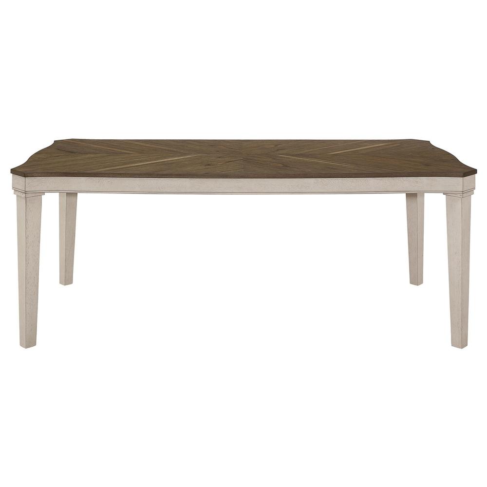 Ronnie Starburst Dining Table Nutmeg and Rustic Cream. Picture 1