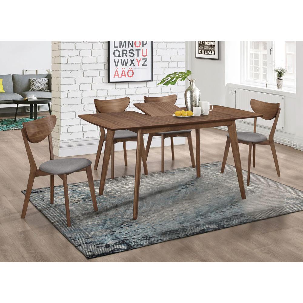 Alfredo Dining Room Set Natural Walnut and Grey. Picture 9
