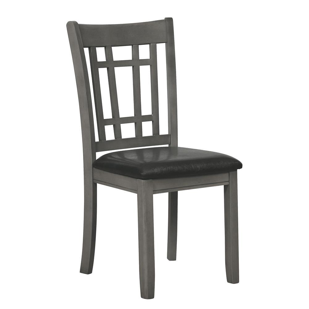 Lavon Padded Dining Side Chairs Medium Grey and Black (Set of 2). Picture 1