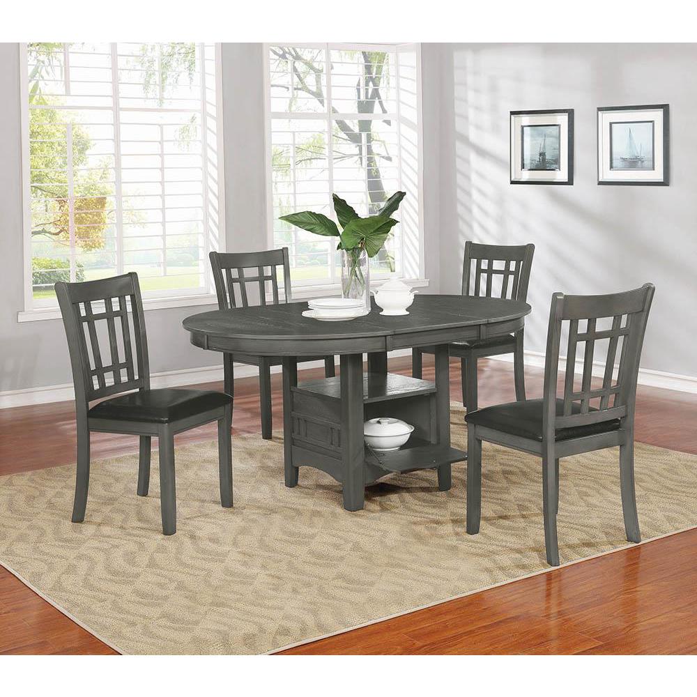 Lavon Padded Dining Side Chairs Medium Grey and Black (Set of 2). Picture 3