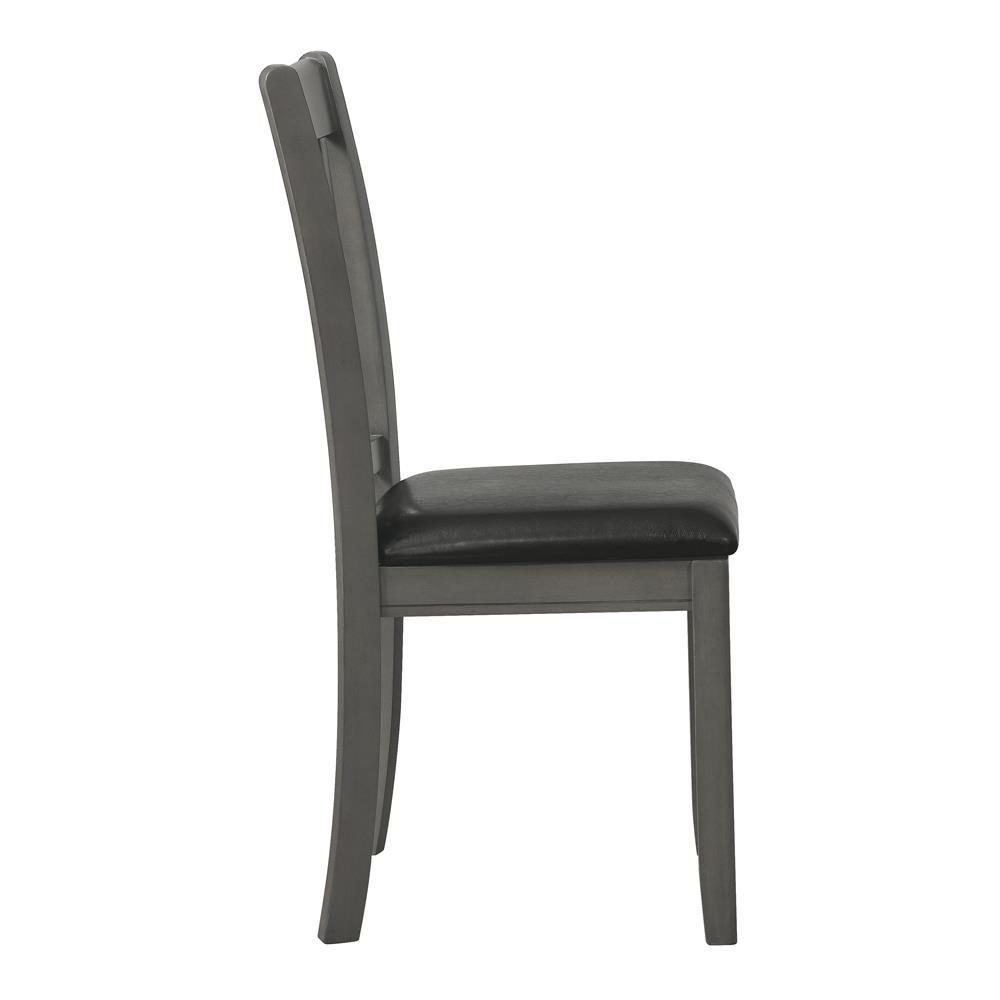 Lavon Padded Dining Side Chairs Medium Grey and Black (Set of 2). Picture 5