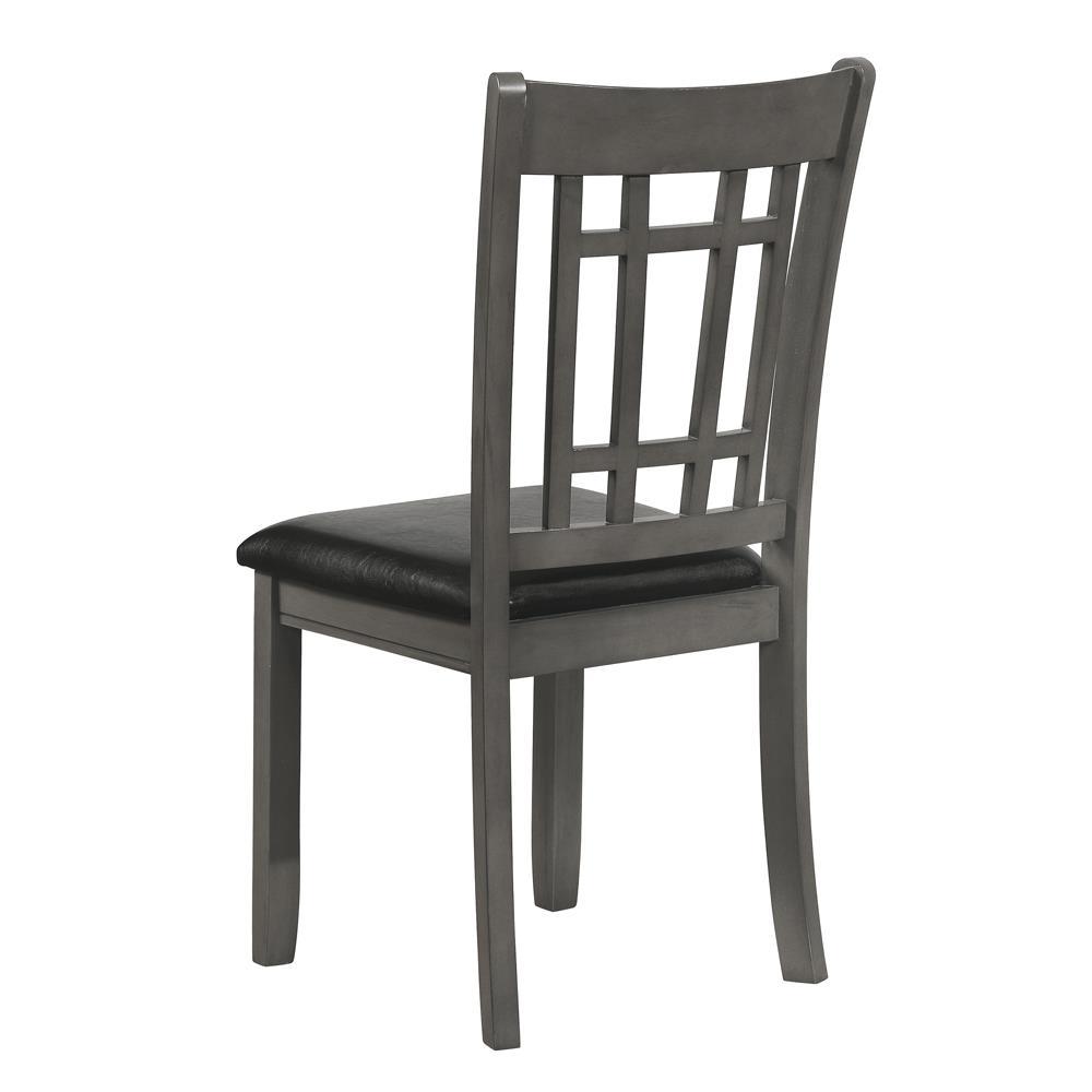 Lavon Padded Dining Side Chairs Medium Grey and Black (Set of 2). Picture 6