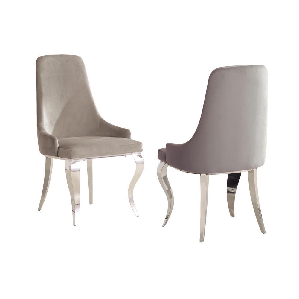 Antoine Upholstered Demi Arm Dining Side Chairs (Set of 2). Picture 1