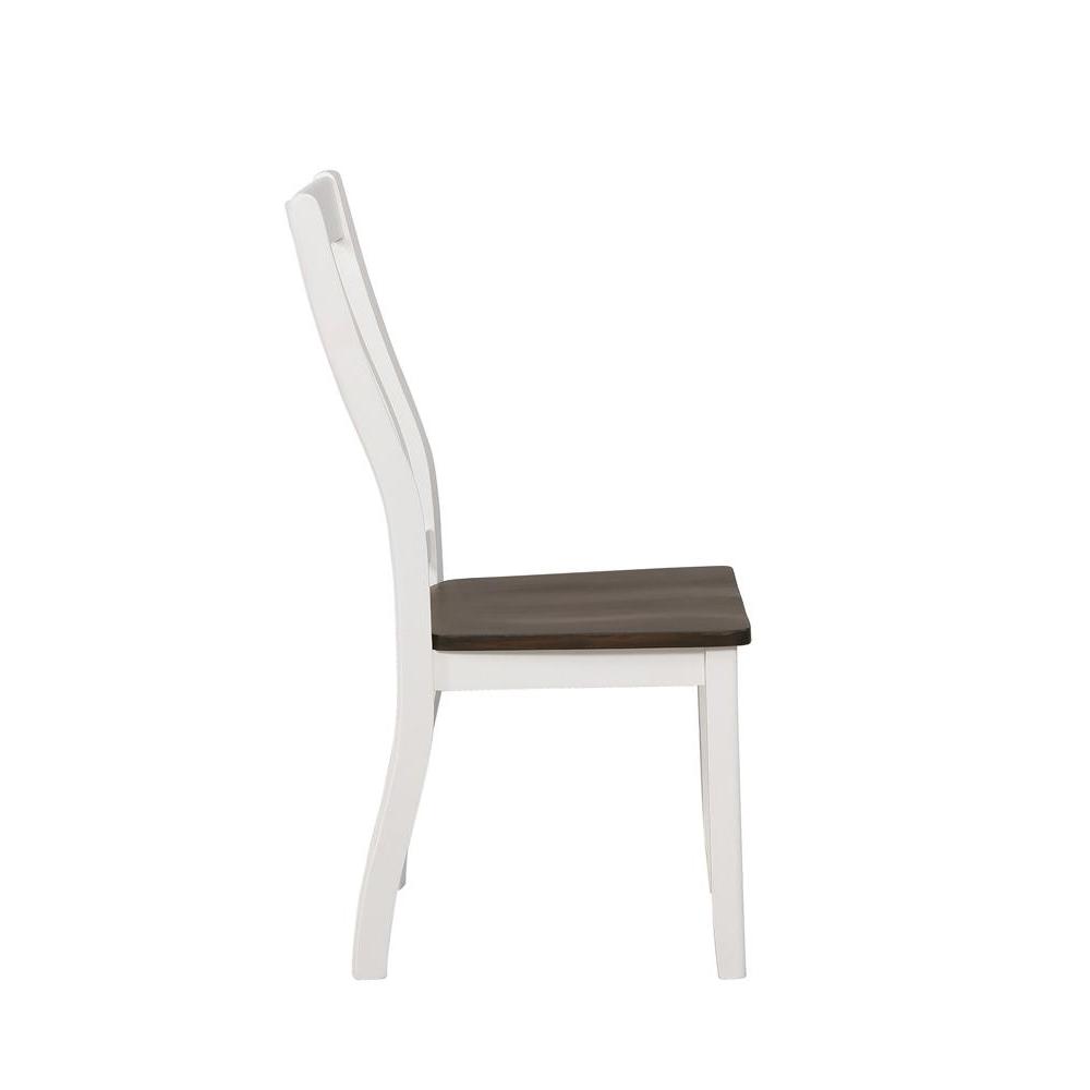 Kingman Slat Back Dining Chairs Espresso and White (Set of 2). Picture 4
