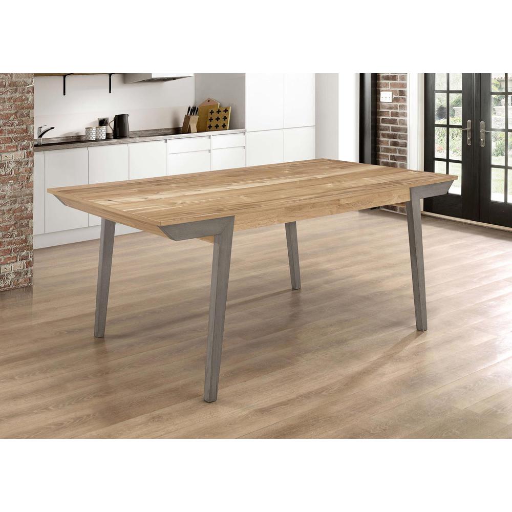 Nogales Wooden Dining Table Acacia and Coastal Grey. Picture 9