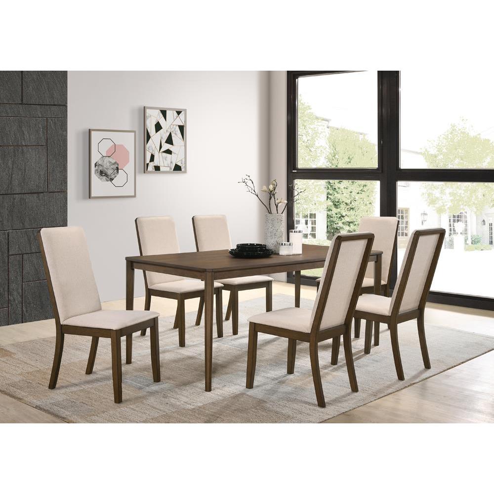 Wethersfield 7-piece Dining Set Medium Walnut and Latte. Picture 1
