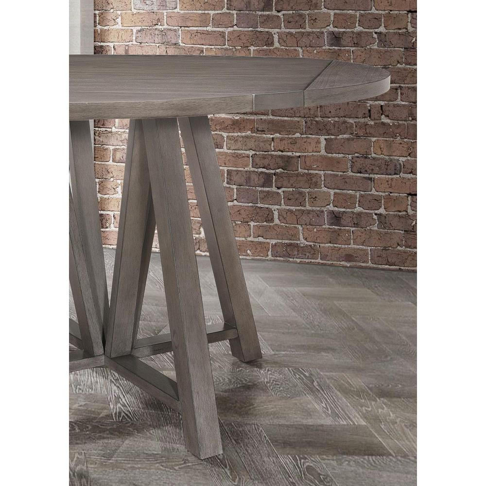 Athens Round Counter Height Table with Drop Leaf Barn Grey. Picture 8