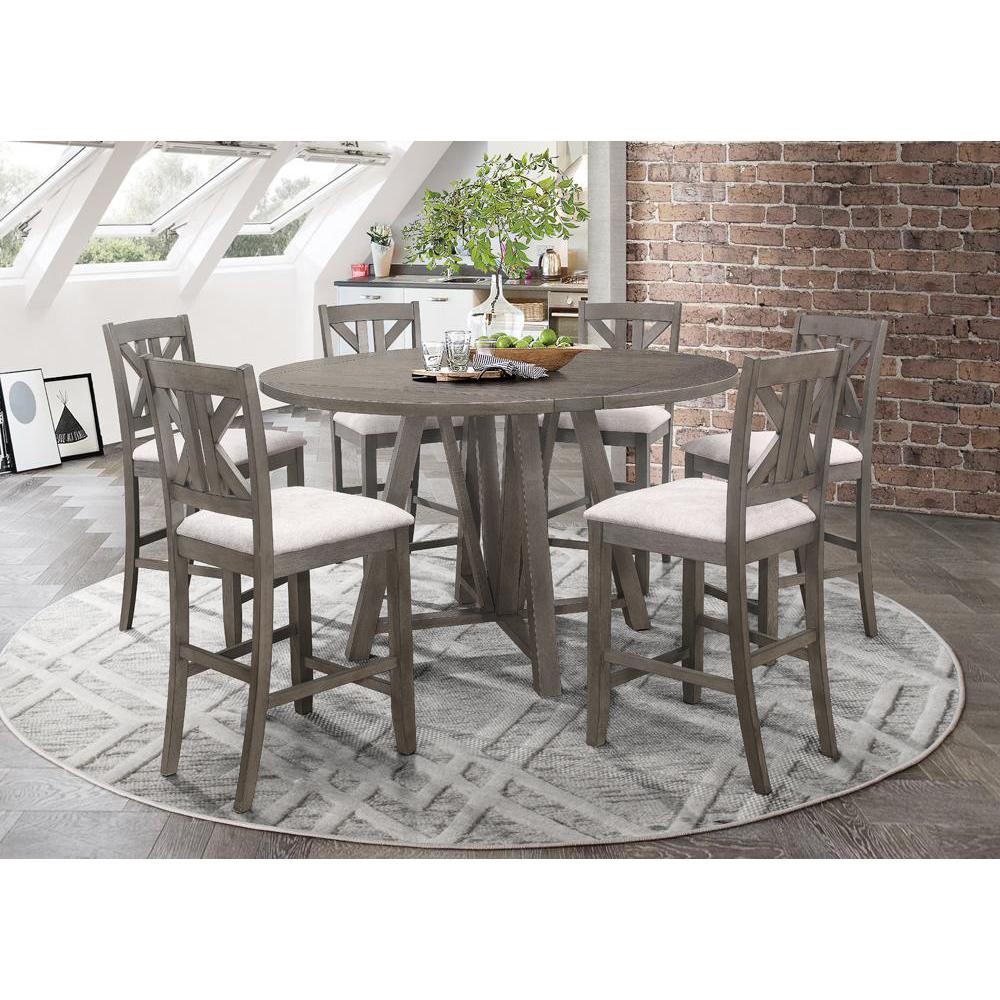 Athens 5-piece Counter Height Dining Set Barn Grey. Picture 1