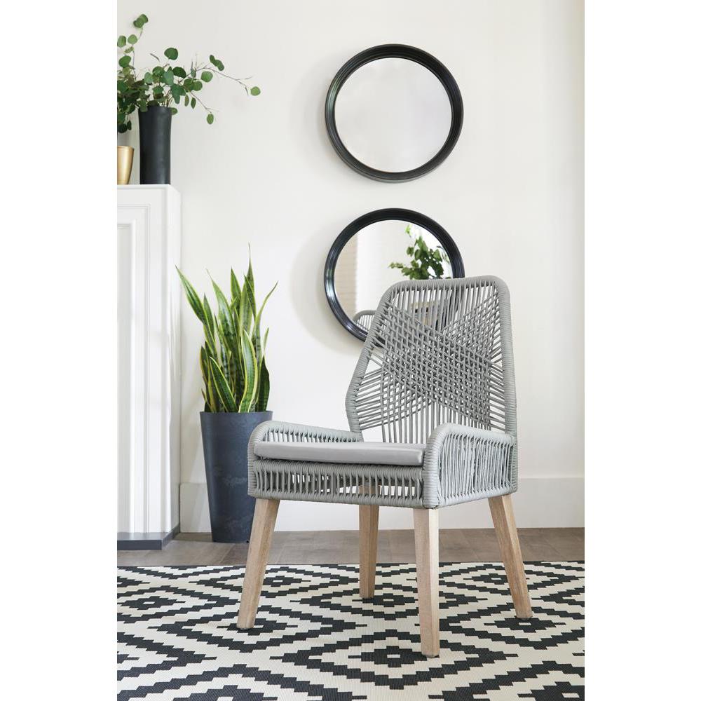 Nakia Woven Back Side Chairs Grey (Set of 2). Picture 1