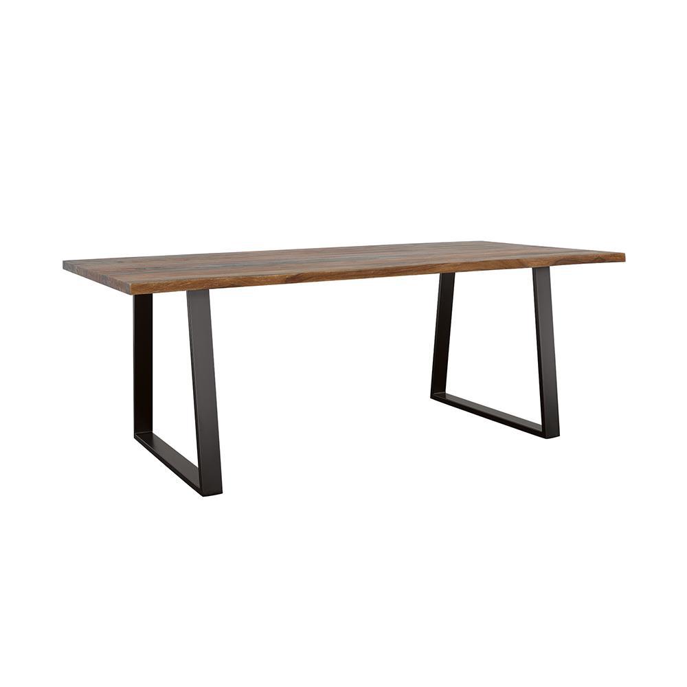 Ditman Live Edge Dining Table Grey Sheesham and Black. Picture 10