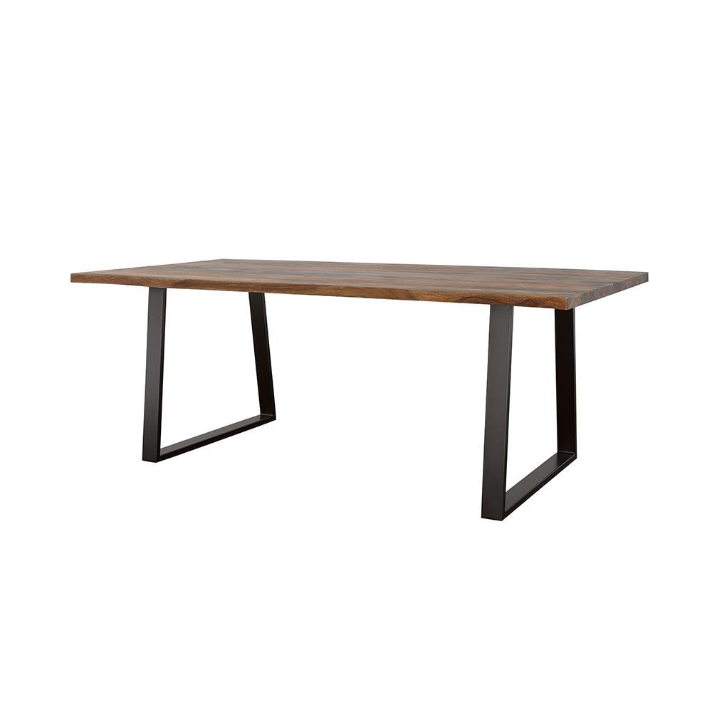 Ditman Live Edge Dining Table Grey Sheesham and Black. Picture 2