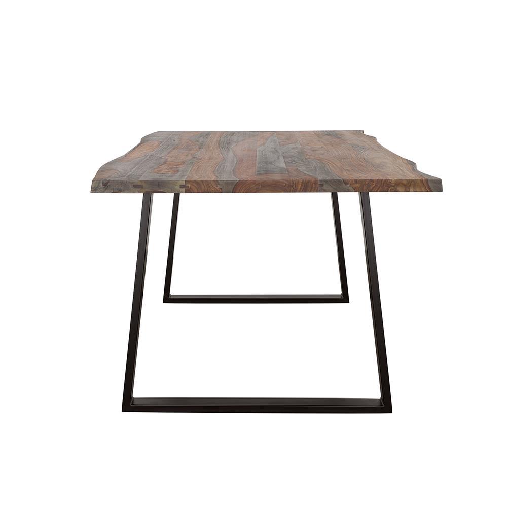 Ditman Live Edge Dining Table Grey Sheesham and Black. Picture 3