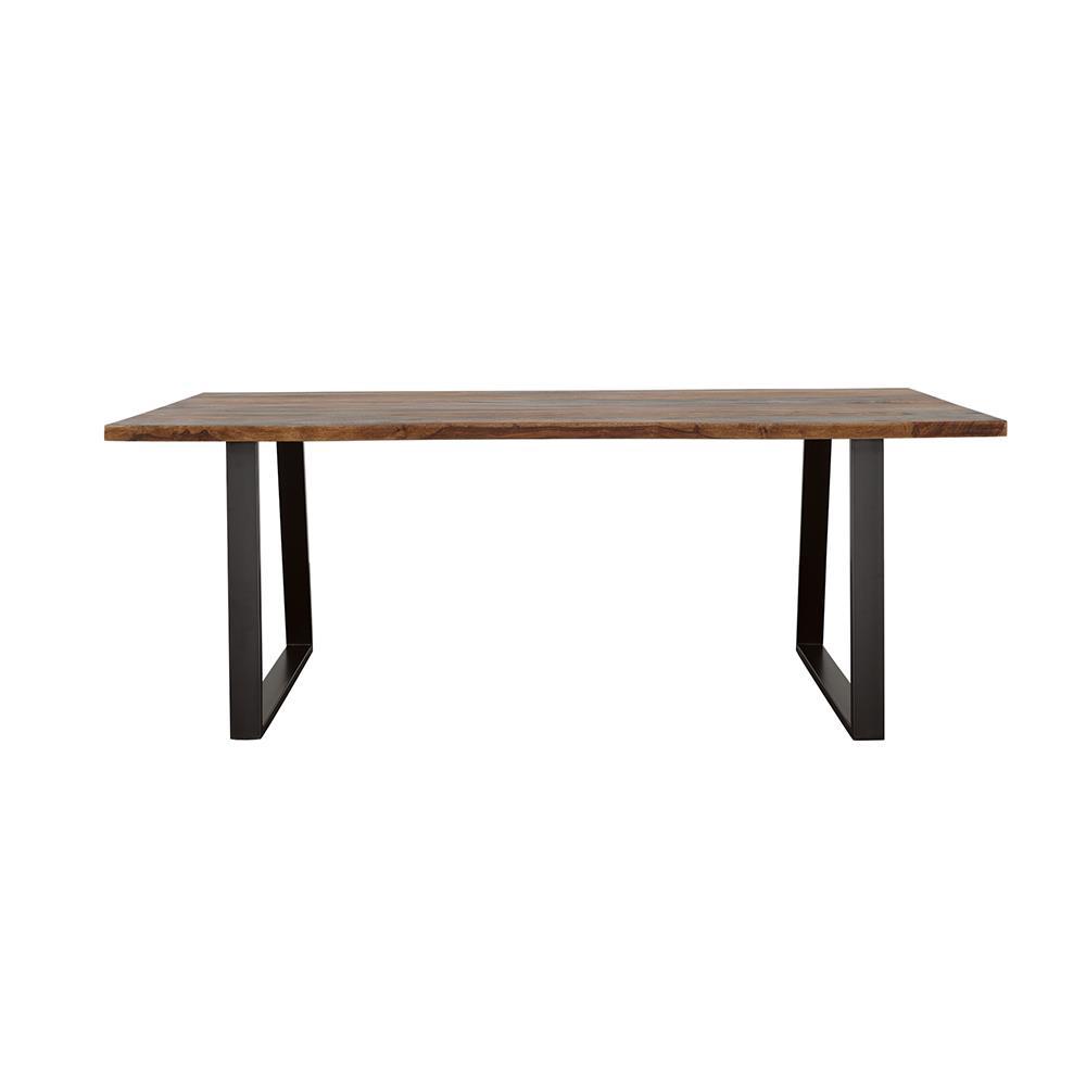 Ditman Live Edge Dining Table Grey Sheesham and Black. Picture 4