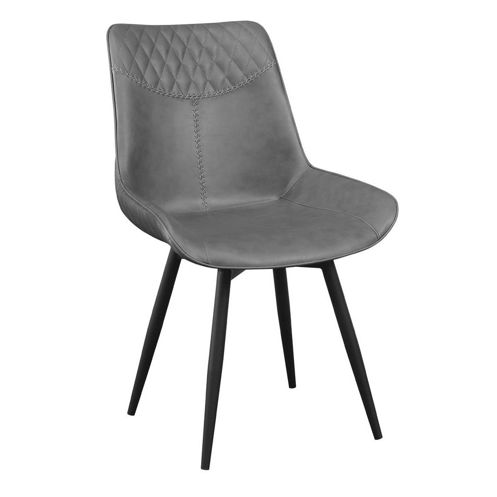 Brassie Upholstered Side Chairs Grey (Set of 2). Picture 1