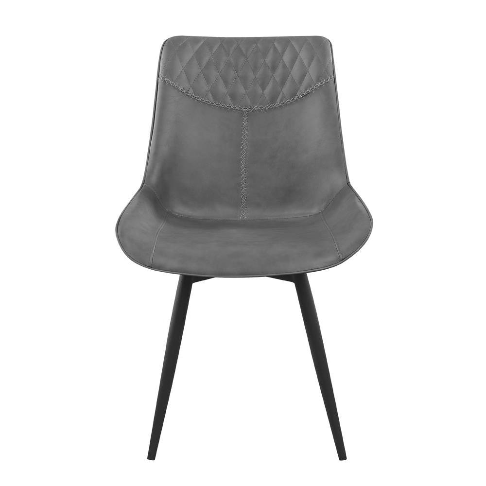 Brassie Upholstered Side Chairs Grey (Set of 2). Picture 2