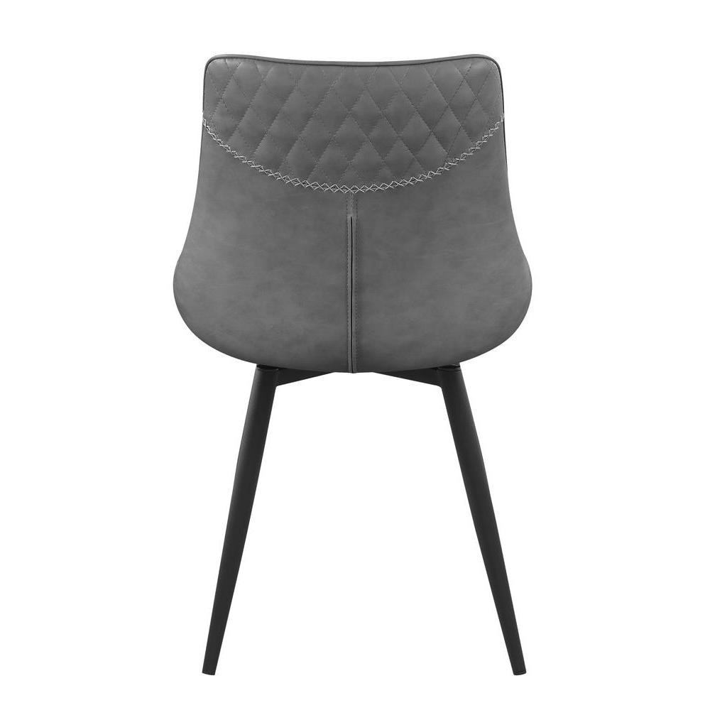 Brassie Upholstered Side Chairs Grey (Set of 2). Picture 3