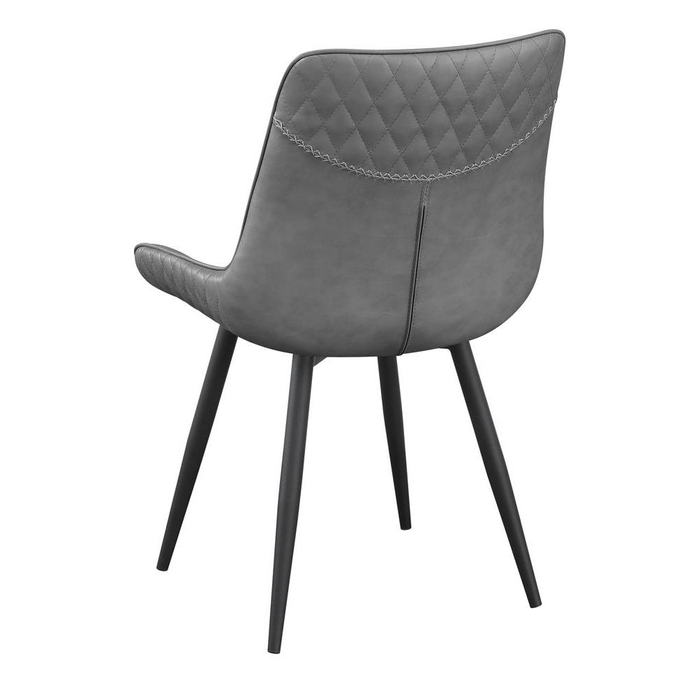 Brassie Upholstered Side Chairs Grey (Set of 2). Picture 5
