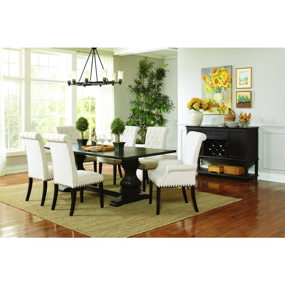 Parkins Dining Room Set Rustic Espresso and Beige. Picture 1
